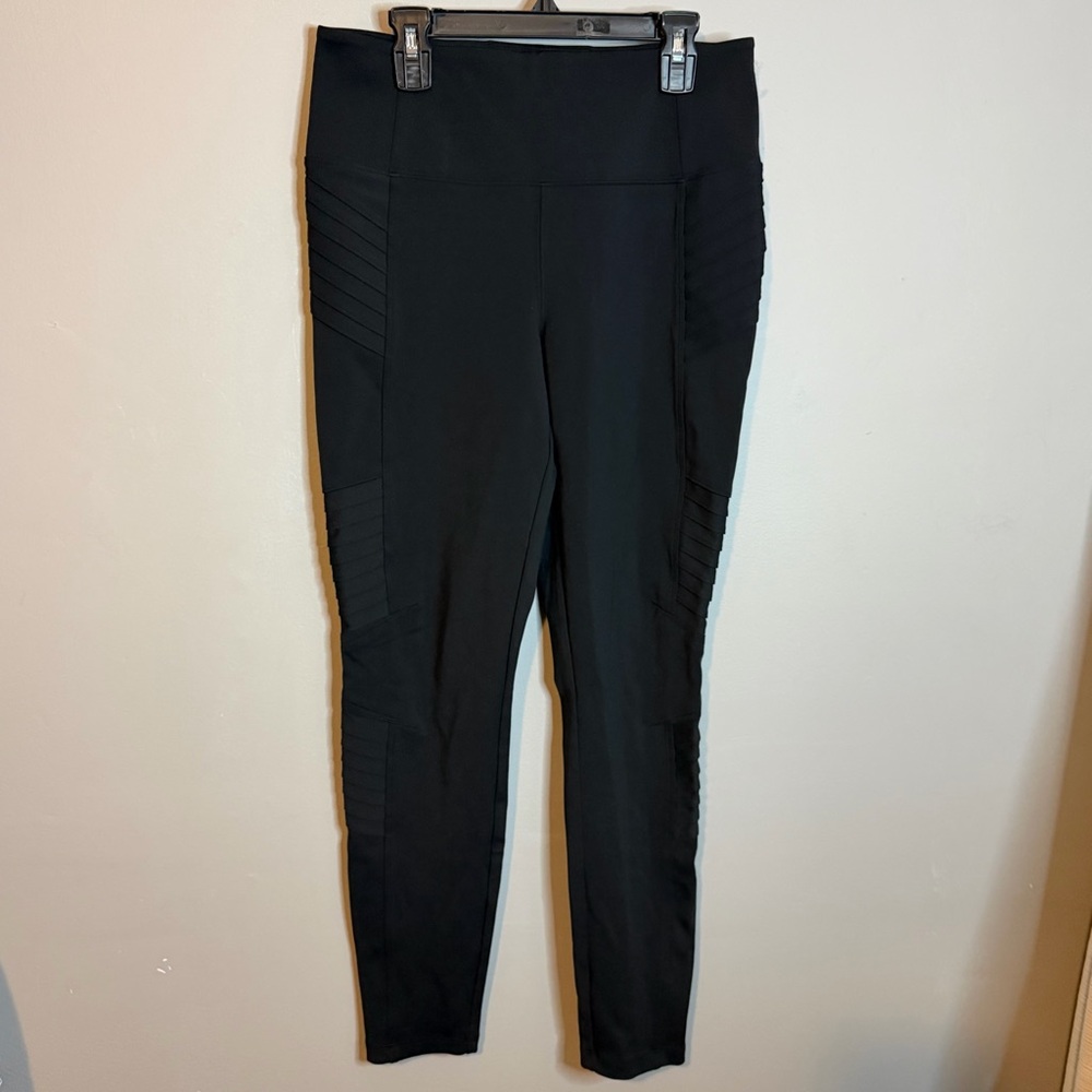 Athleta Delancey Moto Tight in Black